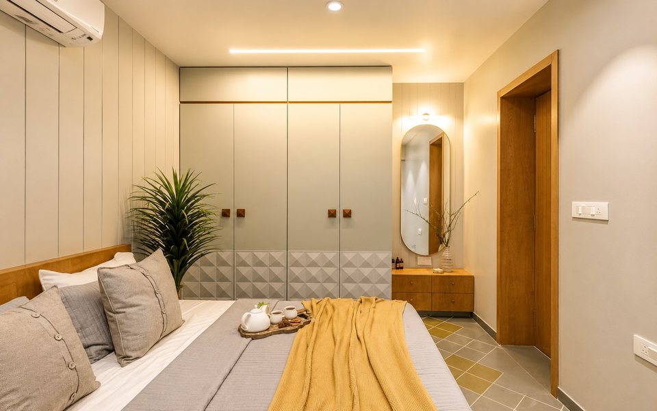 Bedroom interior design in Bangalore by Metaspaces