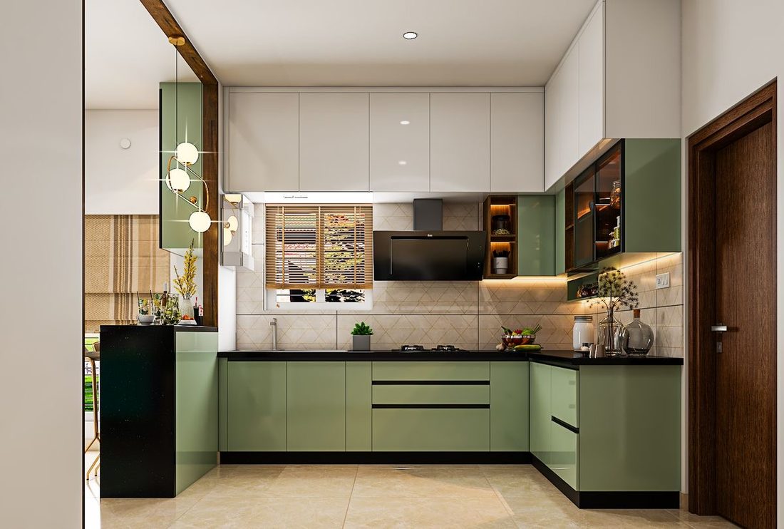 Finished modular kitchen by Metaspaces
