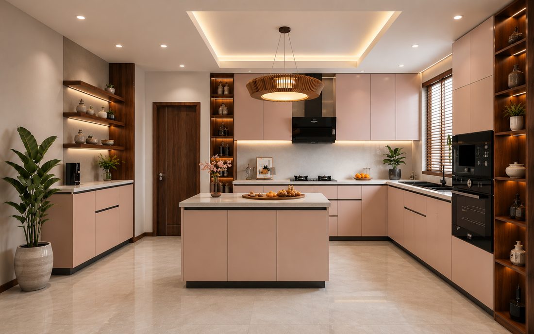 Modular kitchen interior design in Bangalore by Metaspaces